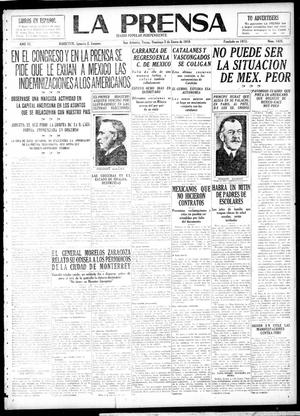 Primary view of object titled 'La Prensa (San Antonio, Tex.), Vol. 6, No. 1428, Ed. 1 Sunday, January 5, 1919'.