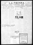 Thumbnail image of item number 3 in: 'La Prensa (San Antonio, Tex.), Vol. 10, No. 289, Ed. 1 Friday, December 1, 1922'.