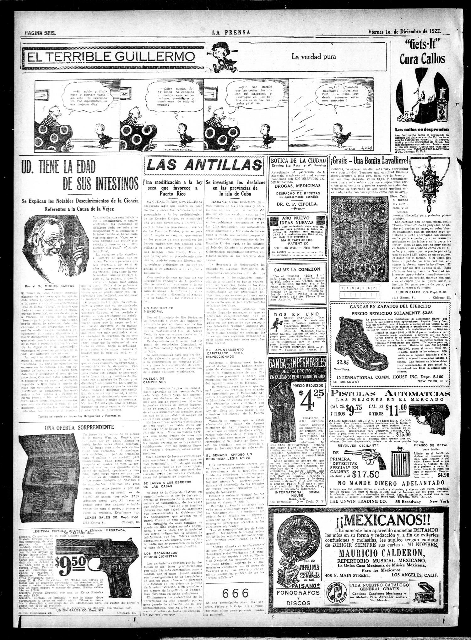 La Prensa (San Antonio, Tex.), Vol. 10, No. 289, Ed. 1 Friday, December 1, 1922
                                                
                                                    [Sequence #]: 6 of 12
                                                
