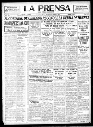 Primary view of object titled 'La Prensa (San Antonio, Tex.), Vol. 8, No. 2,371, Ed. 1 Sunday, October 9, 1921'.