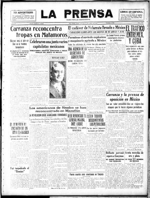 Primary view of object titled 'La Prensa (San Antonio, Tex.), Vol. 6, No. 1192, Ed. 1 Friday, April 19, 1918'.