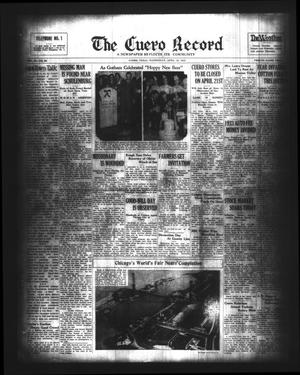 Primary view of object titled 'The Cuero Record (Cuero, Tex.), Vol. 39, No. 93, Ed. 1 Wednesday, April 19, 1933'.