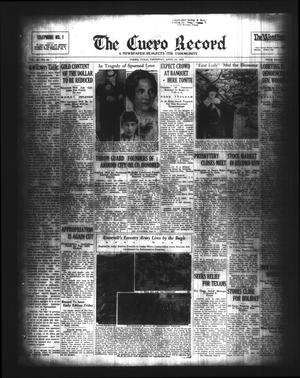 Primary view of object titled 'The Cuero Record (Cuero, Tex.), Vol. 39, No. 94, Ed. 1 Thursday, April 20, 1933'.