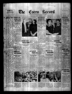 Primary view of object titled 'The Cuero Record (Cuero, Tex.), Vol. 44, No. 36, Ed. 1 Sunday, February 13, 1938'.