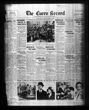 Primary view of object titled 'The Cuero Record (Cuero, Tex.), Vol. 42, No. 247, Ed. 1 Tuesday, October 20, 1936'.