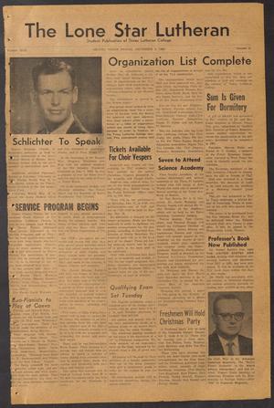 Primary view of object titled 'The Lone Star Lutheran (Seguin, Tex.), Vol. 42, No. 11, Ed. 1 Friday, December 2, 1960'.