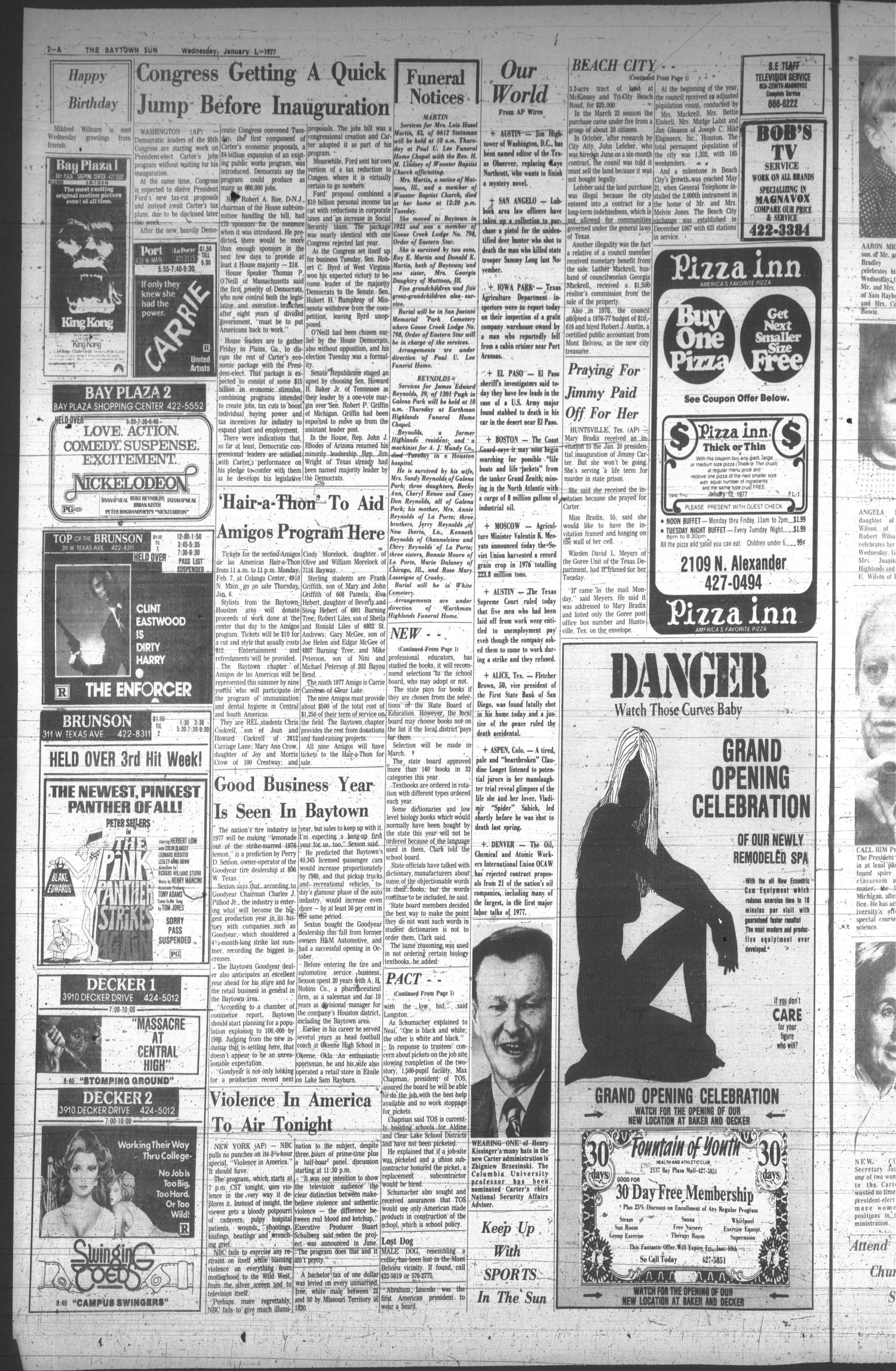 The Baytown Sun (Baytown, Tex.), Vol. 55, No. 72, Ed. 1 Wednesday, January 5, 1977
                                                
                                                    [Sequence #]: 2 of 23
                                                
