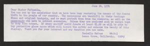 Primary view of object titled '[Letter from Isabelle McCrae, June 24, 1970]'.