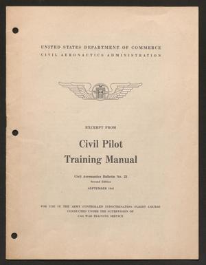 Primary view of object titled 'Excerpt from Civil Pilot Training Manual'.