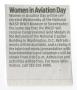 Clipping: [Clipping: Women in Aviation Day]