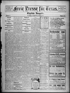 Primary view of object titled 'Freie Presse für Texas. (San Antonio, Tex.), Vol. 45, No. 8470, Ed. 1 Saturday, February 19, 1910'.