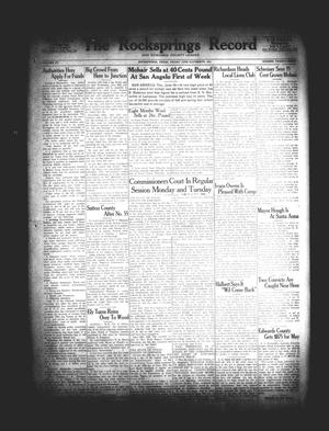 Primary view of object titled 'The Rocksprings Record and Edwards County Leader (Rocksprings, Tex.), Vol. 15, No. 28, Ed. 1 Friday, June 16, 1933'.