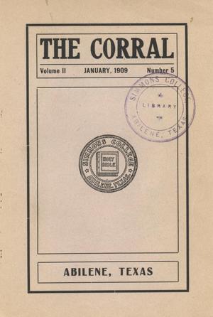 Primary view of object titled 'The Corral, Volume 2, Number 5, January, 1909'.