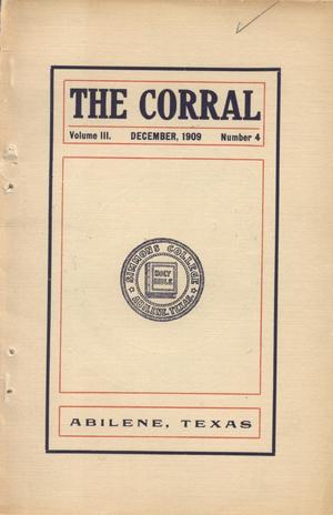 Primary view of object titled 'The Corral, Volume 3, Number 4, December, 1909'.