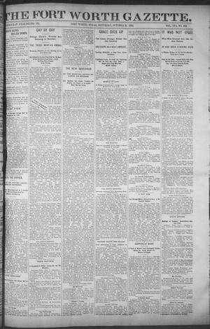Primary view of object titled 'Fort Worth Gazette. (Fort Worth, Tex.), Vol. 16, No. 333, Ed. 1, Saturday, October 8, 1892'.