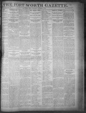 Primary view of Fort Worth Gazette. (Fort Worth, Tex.), Vol. 17, No. 19, Ed. 1, Wednesday, November 30, 1892