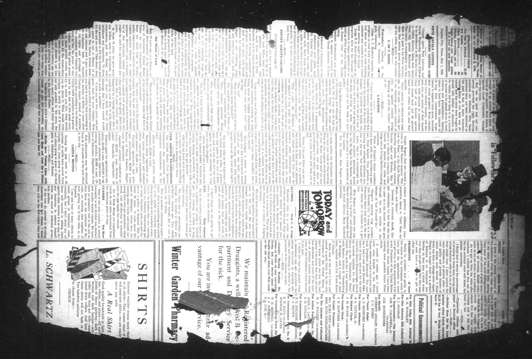 Zavala County Sentinel (Crystal City, Tex.), Vol. [24], No. 50, Ed. 1 Friday, May 1, 1936
                                                
                                                    [Sequence #]: 4 of 8
                                                