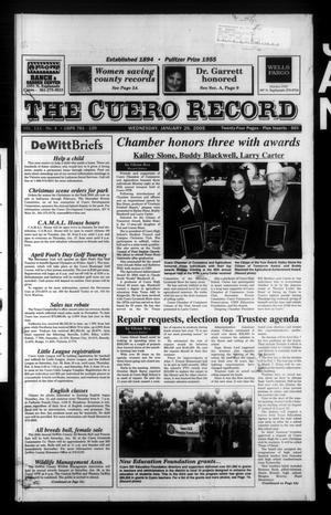 Primary view of object titled 'The Cuero Record (Cuero, Tex.), Vol. 111, No. 4, Ed. 1 Wednesday, January 26, 2005'.