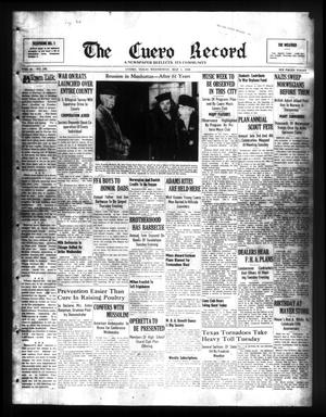 Primary view of object titled 'The Cuero Record (Cuero, Tex.), Vol. 46, No. 100, Ed. 1 Wednesday, May 1, 1940'.