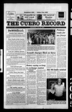 Primary view of The Cuero Record (Cuero, Tex.), Vol. 111, No. 26, Ed. 1 Wednesday, June 29, 2005