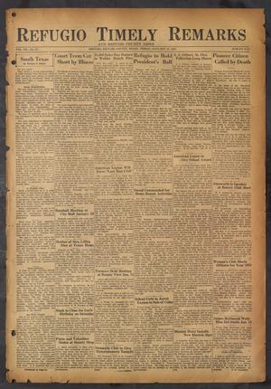 Primary view of object titled 'Refugio Timely Remarks and Refugio County News (Refugio, Tex.), Vol. 7, No. 13, Ed. 1 Friday, January 18, 1935'.