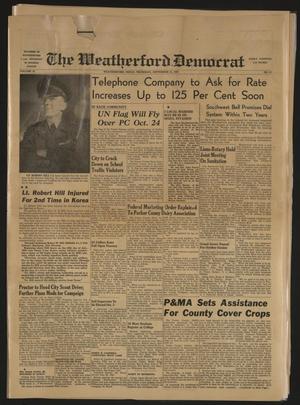Primary view of object titled 'The Weatherford Democrat (Weatherford, Tex.), Vol. 55, No. 17, Ed. 1 Thursday, September 21, 1950'.