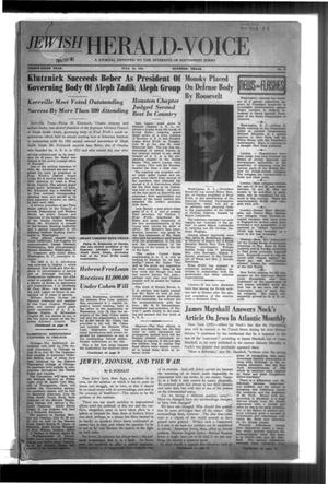 Primary view of object titled 'Jewish Herald-Voice (Houston, Tex.), Vol. 36, No. 18, Ed. 1 Thursday, July 24, 1941'.