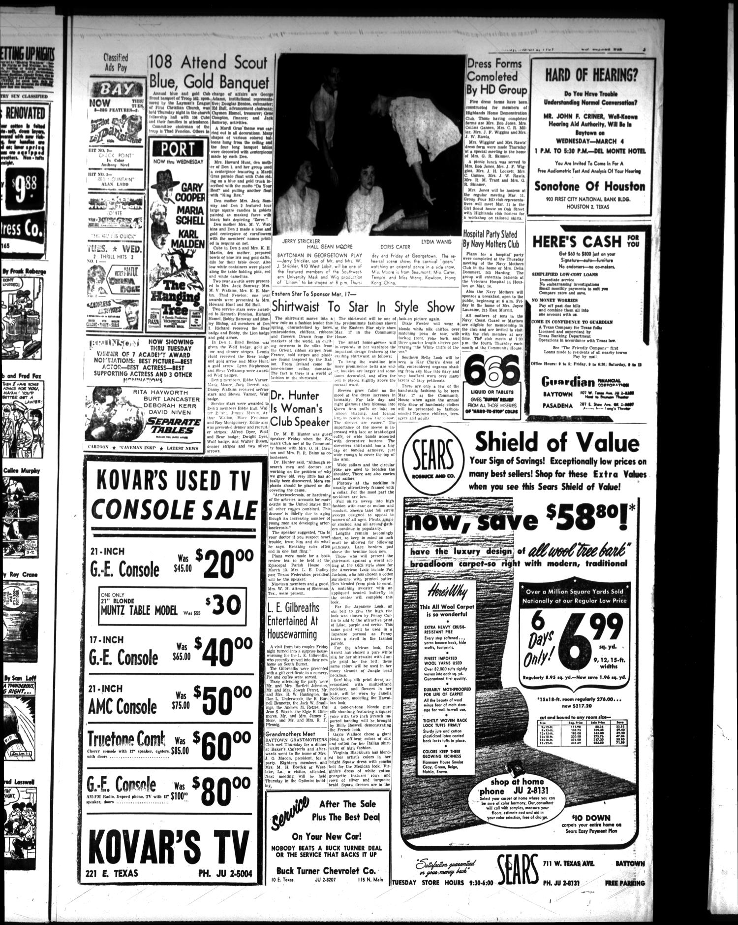 The Baytown Sun (Baytown, Tex.), Vol. 38, No. 182, Ed. 1 Monday, March 2, 1959
                                                
                                                    [Sequence #]: 3 of 10
                                                