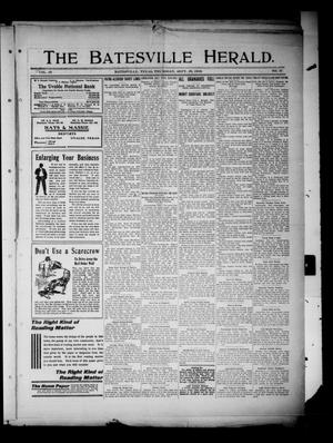 Primary view of object titled 'The Batesville Herald. (Batesville, Tex.), Vol. 10, No. 37, Ed. 1 Thursday, September 29, 1910'.