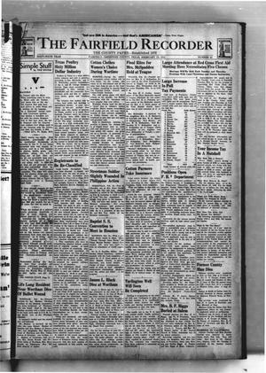 Primary view of object titled 'The Fairfield Recorder (Fairfield, Tex.), Vol. 66, No. 23, Ed. 1 Thursday, February 26, 1942'.