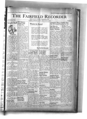 Primary view of object titled 'The Fairfield Recorder (Fairfield, Tex.), Vol. 64, No. 50, Ed. 1 Thursday, August 22, 1940'.