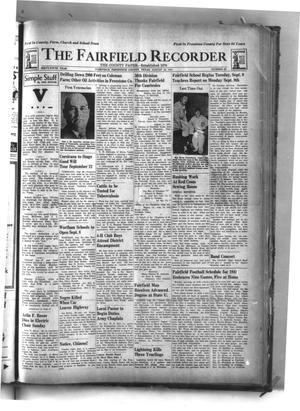 Primary view of object titled 'The Fairfield Recorder (Fairfield, Tex.), Vol. 65, No. 49, Ed. 1 Thursday, August 28, 1941'.