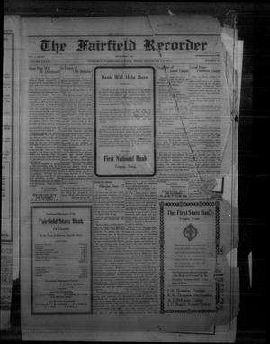 Primary view of object titled 'The Fairfield Recorder (Fairfield, Tex.), Vol. 41, No. 52, Ed. 1 Friday, September 14, 1917'.