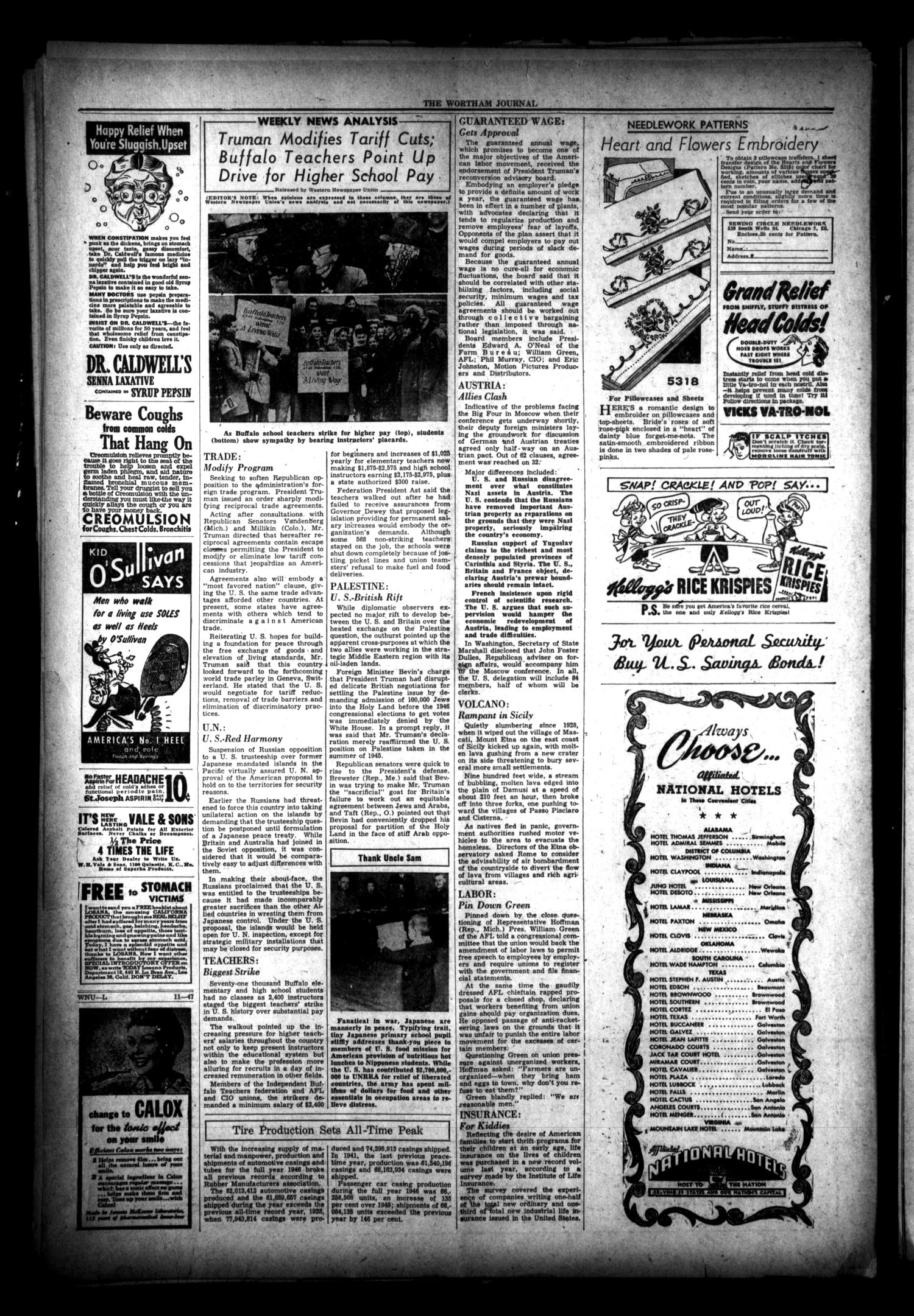 The Wortham Journal (Wortham, Tex.), Vol. 48, No. 45, Ed. 1 Friday, March 14, 1947
                                                
                                                    [Sequence #]: 2 of 4
                                                