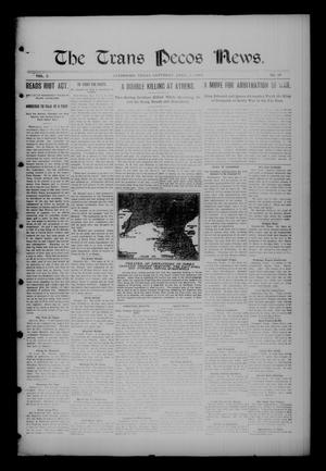 Primary view of object titled 'The Trans Pecos News. (Sanderson, Tex.), Vol. 2, No. 49, Ed. 1 Saturday, April 9, 1904'.