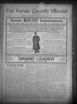 Primary view of object titled 'Val Verde County Herald and Del Rio Record-News (Del Rio, Tex.), Vol. 19, No. 33, Ed. 1 Friday, November 30, 1906'.