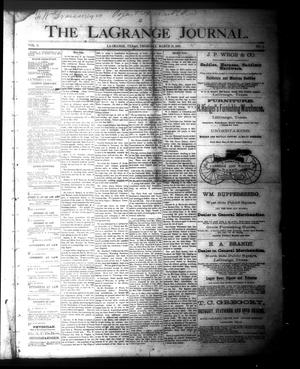 Primary view of The La Grange Journal. (La Grange, Tex.), Vol. 2, No. 6, Ed. 1 Thursday, March 31, 1881