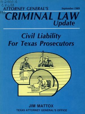Primary view of object titled 'Attorney General's Criminal Law Update, September 1989'.