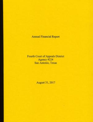 Primary view of Texas Fourth Court of Appeals Annual Financial Report: 2017