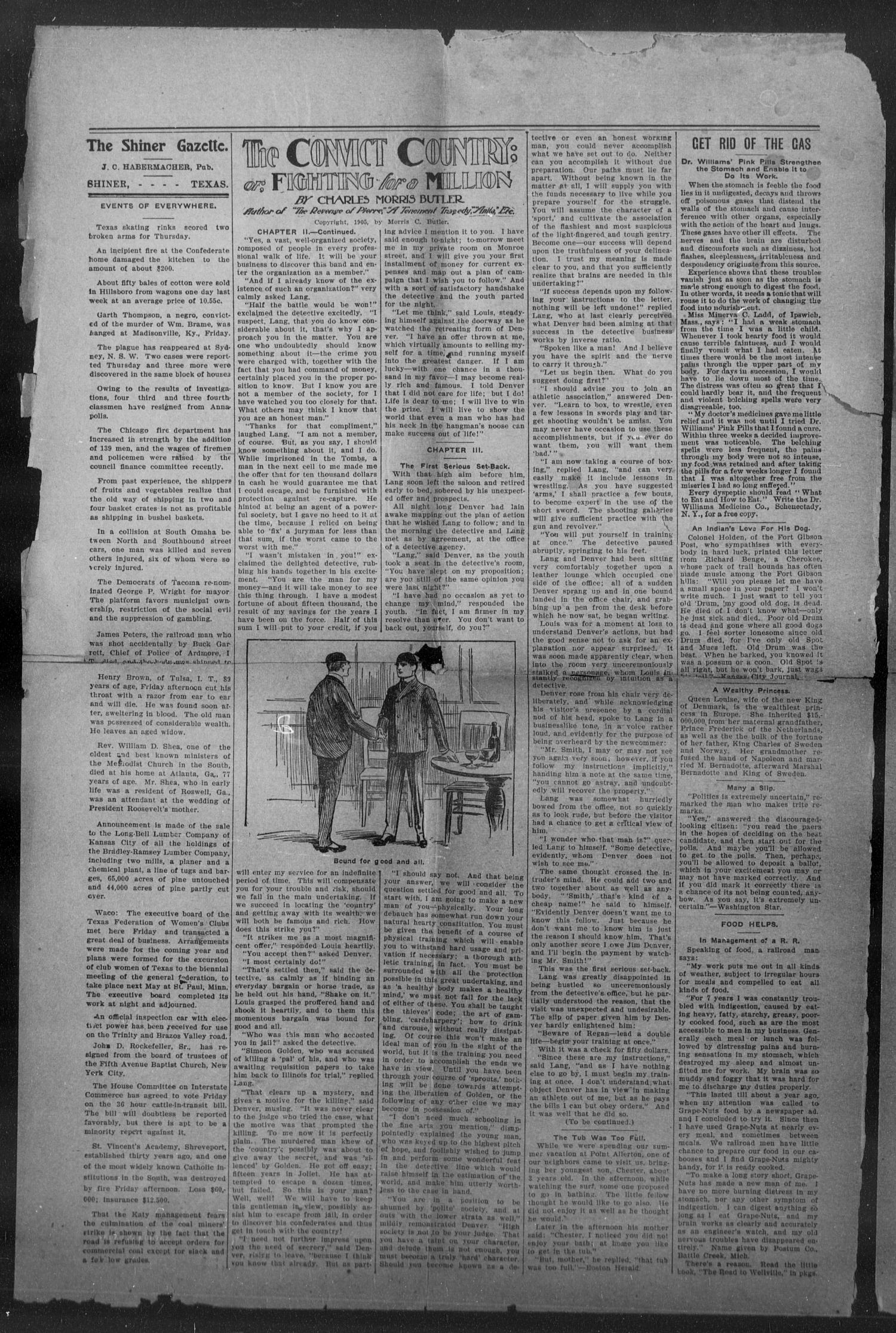 Shiner Gazette. (Shiner, Tex.), Vol. 13, No. 37, Ed. 1, Wednesday, March 28, 1906
                                                
                                                    [Sequence #]: 2 of 8
                                                