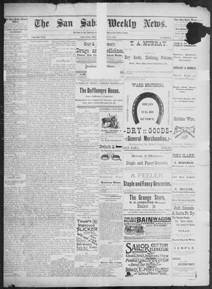 Primary view of object titled 'The San Saba Weekly News. (San Saba, Tex.), Vol. 17, No. 41, Ed. 1, Friday, August 21, 1891'.