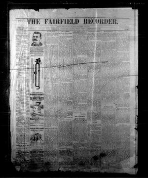 Primary view of object titled 'The Fairfield Recorder. (Fairfield, Tex.), Vol. 17, No. 1, Ed. 1 Friday, September 23, 1892'.