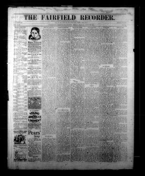 Primary view of object titled 'The Fairfield Recorder. (Fairfield, Tex.), Vol. 16, No. 44, Ed. 1 Friday, July 22, 1892'.