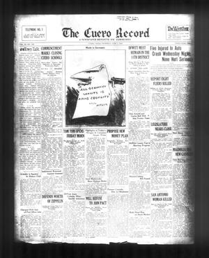 Primary view of object titled 'The Cuero Record (Cuero, Tex.), Vol. 39, No. 130, Ed. 1 Thursday, June 1, 1933'.