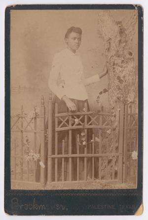 Primary view of object titled '[Unknown African American Woman Behind Gate]'.