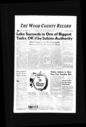 Primary view of object titled 'The Wood County Record (Mineola, Tex.), Vol. [24], No. 36, Ed. 1 Tuesday, December 7, 1954'.