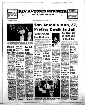 Primary view of object titled 'San Antonio Register (San Antonio, Tex.), Vol. 44, No. 42, Ed. 1 Friday, April 2, 1976'.