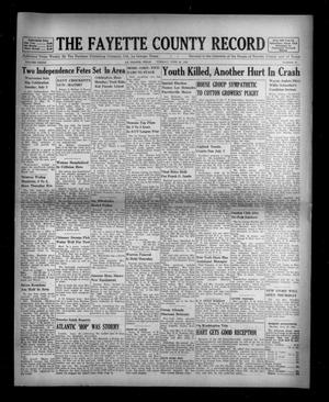 Primary view of object titled 'The Fayette County Record (La Grange, Tex.), Vol. 33, No. 69, Ed. 1 Tuesday, June 28, 1955'.
