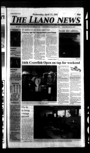 Primary view of object titled 'The Llano News (Llano, Tex.), Vol. 117, No. 28, Ed. 1 Wednesday, April 13, 2005'.