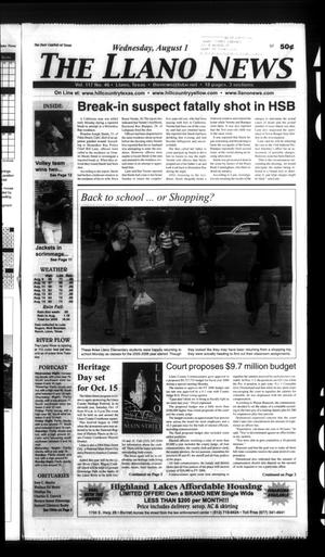 Primary view of object titled 'The Llano News (Llano, Tex.), Vol. 117, No. 46, Ed. 1 Wednesday, August 17, 2005'.
